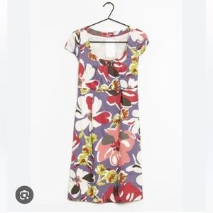 Boden Multicolored Floral 100% Cotton Lined Dress Women’s Sz 6